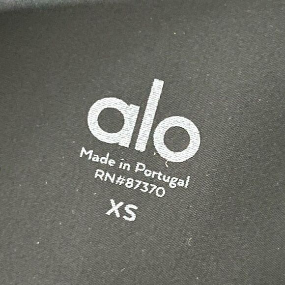 ALO Yoga High Waisted Ripped Warrior Black Leggings - Picture 5 of 7